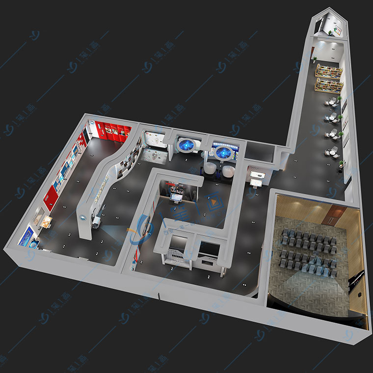 新能源展廳設(shè)計(jì)效果圖，環(huán)境保護(hù)展館設(shè)計(jì)平面圖